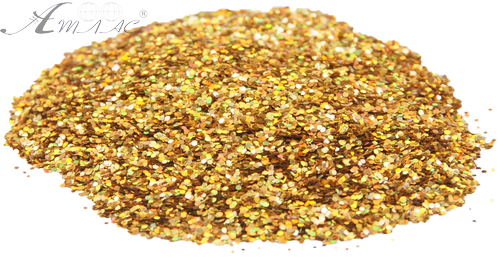 Блестки (Глиттер) большие Голографические Атлас 3 гр - Золото AS-2454 фото 2 Блестки (Глиттер) большие Голографические Атлас 3 гр - Золото AS-2454 фото 2