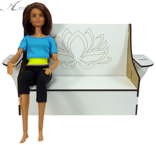 Мебель для кукол ростом 30 см - Диван из МДФ AS-6028 фото 2 Мебель для кукол ростом 30 см - Диван из МДФ AS-6028 фото 2