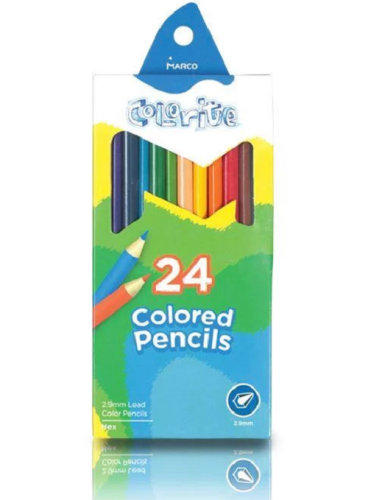 Карандаши цветные Marco Colorite 24 цвета шестигранные 1100-24СВ Карандаши цветные Marco Colorite 24 цвета шестигранные 1100-24СВ