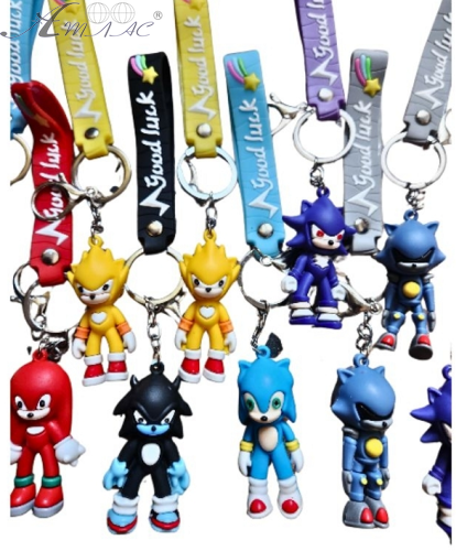 Брелок Сонік мікс 6 см гумовий з браслетом  23-1392