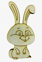 Фігурка фанерна - Кролик № 11 просто стоїть 8*4см  AS-4585