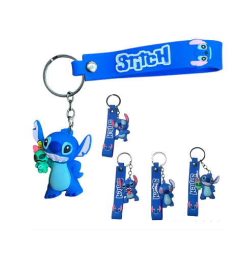 Брелок Стич микс с силиконовым браслетом 6 см  12195 фото 2