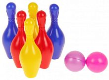 Игрушка Пластиковая Кегли 6 шт 26 см с двумя шарами 5192 Максимус