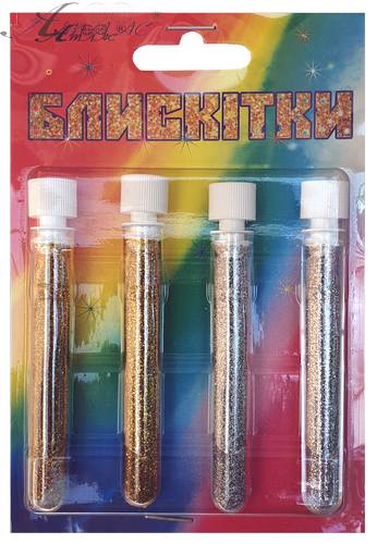 Блестки (Глиттер) Набор № 1 - 2 гр  ( 4 шт ) - Золото + Золото Гол + Серебро + Серебро Гол AS-2201, А-970 фото 4