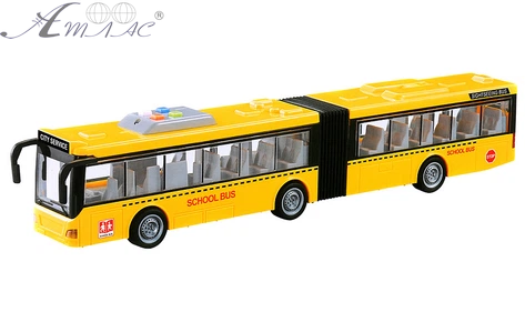 Іграшка Машинка City Service Автобус гармошка зі світлом, двері відчиняються, 43 см  WY913А