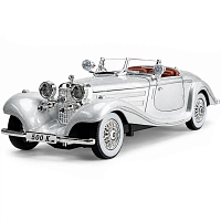 Машинка Автоэксперт Mersedes-Benz 500K Special Roadster 1936 серебристая 21см двери свет звук  1725-14