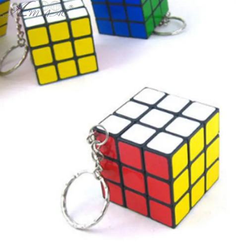 Брелок кубика-рубика работающий 3 х 3 х 3см  16526