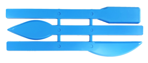 Стеки для пластилина набор 3 шт Голубые спаянные 125мм  AS-0092 