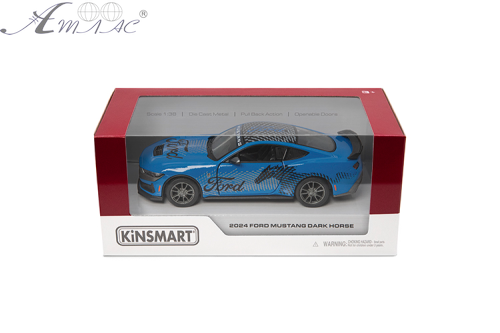 Машинка Kinsmart Ford Mustang 2024 Dark Horse  KT5455W фото 2