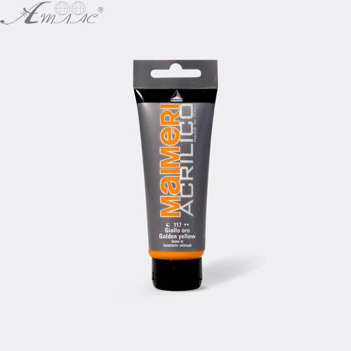 Краска акриловая Maimeri Acrilico 75 мл Золотисто - желтый 0916117 Краска акриловая Maimeri Acrilico 75 мл Золотисто - желтый 0916117
