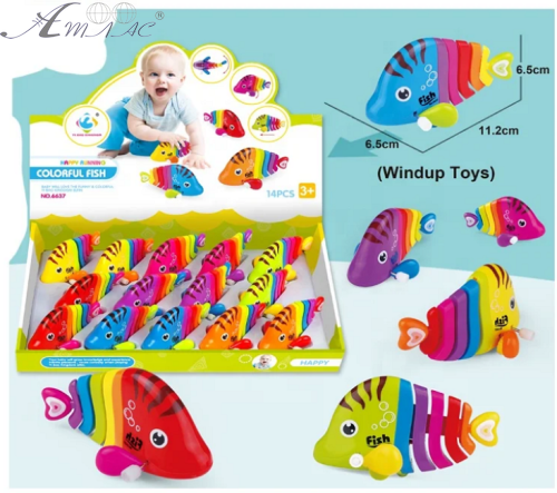 Іграшка Рибка заводна яскрава 11см  6637 фото 2