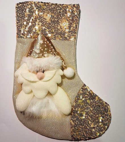 Мешочек для подарков Сапожок декоративный Дед Мороз  02364