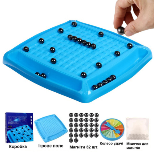 Игрушка Магнитные шашки 20 магнитных шариков  01975