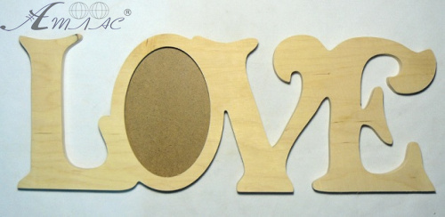 Дерев'яна Фоторамка "Love" для 1-ої фото 0468