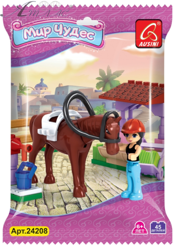 Іграшка Конструктор Світ чудес Конюшня 45 деталей в пакеті  24208