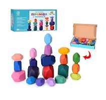 Игрушка Деревянная Пирамидка с камешков 20 фигур  MD2916