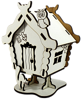 Будинок №  7 хатинка на курячих ніжках, з МДФ 7,5 х 8 х 15 см AS-6243, М-2080