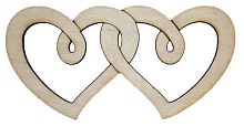 Фігурка фанерна - Серце 2 шт поруч 10 х 5 см AS-4706, В-0277