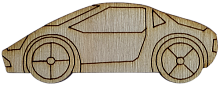 Фігурка фанерна - Машина купе 6 см з магнітом AS-4673, В-0120