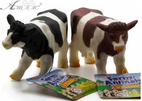 Іграшка силіконова антистрес, Корова з коричневими плямами 12 см  04922 фото 2