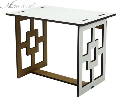 Меблі для ляльок ростом 30 см - Стіл прямокутний з МДФ AS-6024