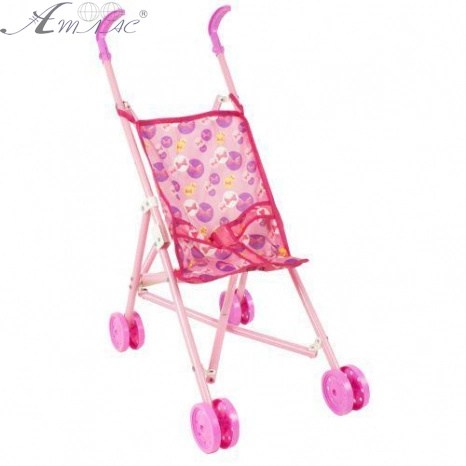 Игрушка Коляска для кукол, пластиковая Розовая на подвеске М0348, 886, 0881 фото 2