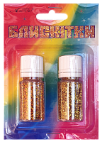 Блестки (Глиттер) Набор № 22 - 7 гр ( 2 шт ) - Золото Гол + Золото AS-2222, А-992