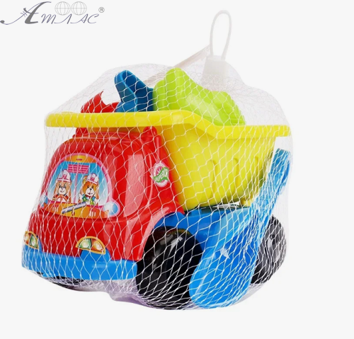 Іграшка Самоскид з граблями, сопаткою та пасочкою 16 см М1912