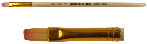 Кисть нейлон Плоская № 4  JO *2340