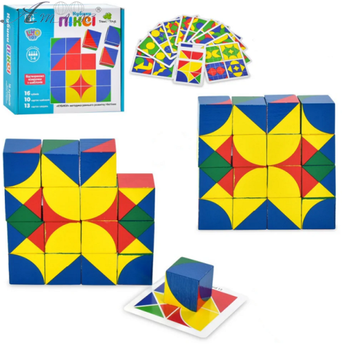 Іграшка Дерев'яна Кубики Піксі  MD 2466