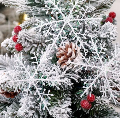 Набор декоративных снежинок 2 штук 25 см  0645-25 фото 2