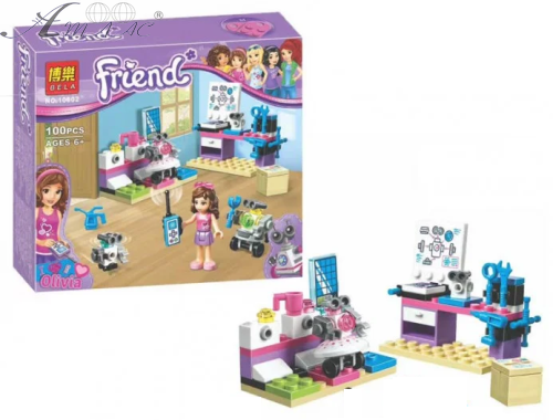 Іграшка Конструктор Friends Творча лабораторія Олівії 100 деталей 10602 Іграшка Конструктор Friends Творча лабораторія Олівії 100 деталей 10602