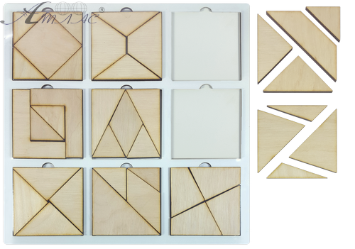 Іграшка розвиваюча Головоломка Склади Квадрат, другий рівень складності AS-7155 фото 2