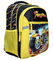 Рюкзак Rainbow Чорно-жовтий з 2 відділеннями, з мотоциклом MotoSpeed 7-524