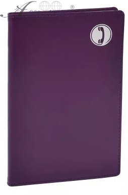 Телефонная книга LEO 111 х 117 мм 112 л фиолетовая 251403
