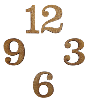 Цифри для годинника арабські 4 шт висотою 3 см з МДФ AS-6513