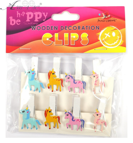 Прищепки декоративные Единорог 6 шт деревянные 3,5 см 200160 Прищепки декоративные Единорог 6 шт деревянные 3,5 см 200160