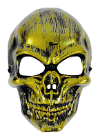 Игрушка Маска Черепа с золотом на резинке  7139