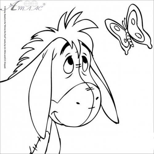 Полотно з контуром Ослик на підрамнику 20 х 20 см 950699