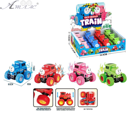 Іграшка Паровозик інерційний на великих колесах 9 см 6688-57 Іграшка Паровозик інерційний на великих колесах 9 см 6688-57