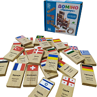 Іграшка Дерев'яна Доміно Прапори 28шт  MD2895
