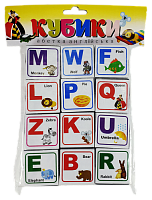 Кубики Англійська Абетка 12 шт пластик 4см  AS-0269