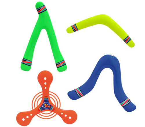 Игрушка Бумеранг Набор 4 шт пластик  1087