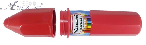 Пенал пластиковый "Тубус Карандаш" 19,7 х 4,8 х 4,8 см AS-0242, К-4011м