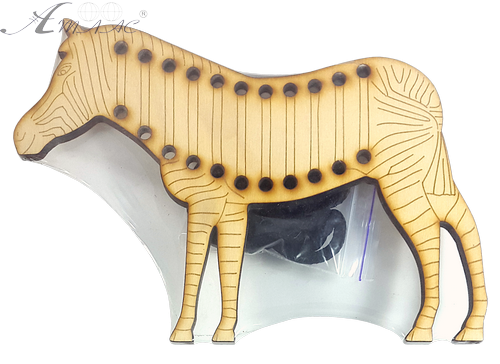 Іграшка розвиваюча Шнурівка Зебра 19 х 13,5 см, з кольоровим шнурком 1,2 м AS-7133 фото 4