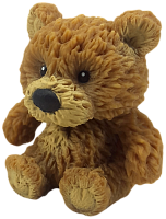 Іграшка силіконова антистрес, ведмідь великий світло-коричневий 7 см 04354
