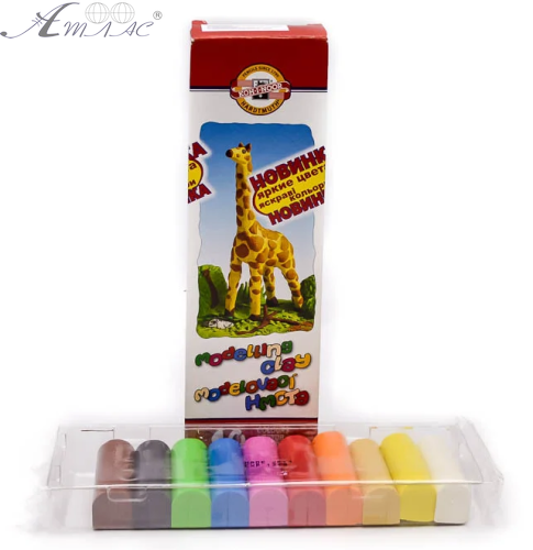 Пластилин Koh-i-Noor 10 цветов 200 гр Жираф 013150400000 Пластилин Koh-i-Noor 10 цветов 200 гр Жираф 013150400000