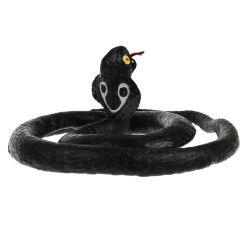 Игрушка силиконовая антистресс Змея Кобра черная  08641 фото 2