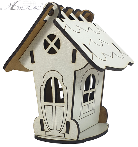 Будинок № 18 скринька з відкидним дахом, з МДФ 8 х 8 х 12 см AS-6254, М-2091 Будинок № 18 скринька з відкидним дахом, з МДФ 8 х 8 х 12 см AS-6254, М-2091