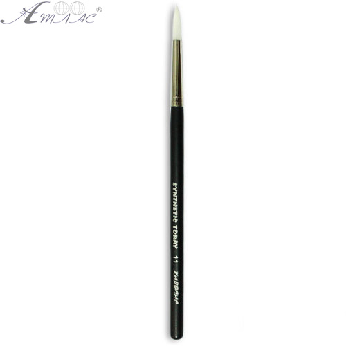 Пензлик синтетичний круглий Synt.Toray № 11 чорний, товста ручка 18 см 1211 Пензлик синтетичний круглий Synt.Toray № 11 чорний, товста ручка 18 см 1211